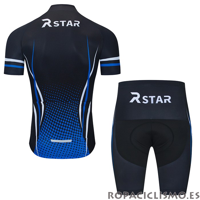 2021 Maillot R Star Tirantes Mangas Cortas Negro Azul